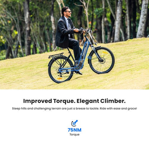 Elektrinis dviratis Touroll MA1 250 W vidutinės pavaros variklis Elektrinis dviratis Touroll MA1 250 W vidutinės pavaros variklis